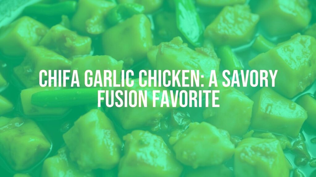 Aromatic Chifa garlic chicken stir-fry, tender chicken pieces, golden garlic, soy sauce glaze, steaming hot, vibrant Peruvian-Chinese fusion dish, appetizing, realistic.