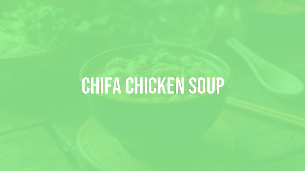 A steaming bowl of Chifa chicken soup with vibrant ingredients like chicken, vegetables, and noodles, garnished with fresh herbs, set on a rustic wooden table with Peruvian and Chinese cultural elements in the background, warm and inviting lighting, realistic.