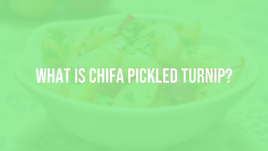 A colorful bowl of Chifa-style pickled turnips with Middle Eastern and Peruvian spices, vibrant and tangy, garnished with fresh herbs, fusion cuisine style.