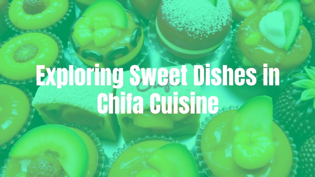 Colorful display of sweet Chifa desserts, caramelized fruits, tropical ingredients, fusion cuisine, vibrant and inviting, realistic.